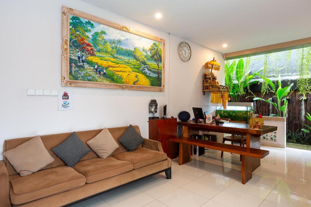 Posezení v ubytování Graha Shanti Guest House
