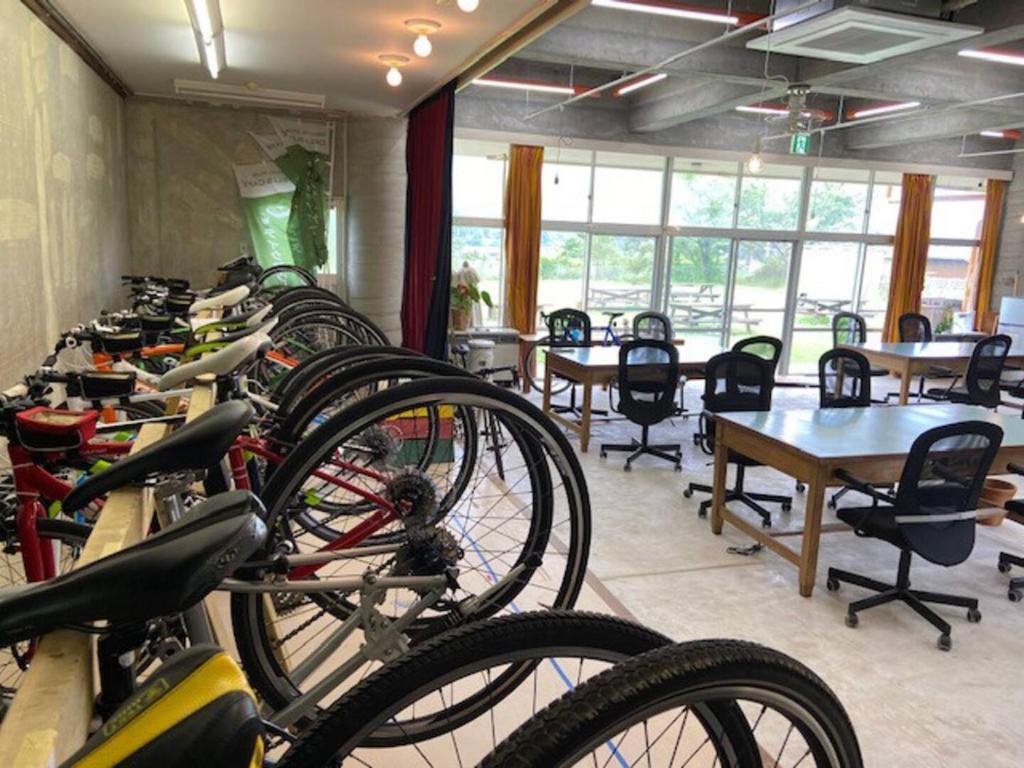 Fitness centrum a/nebo fitness zařízení v ubytování Heguri Hub