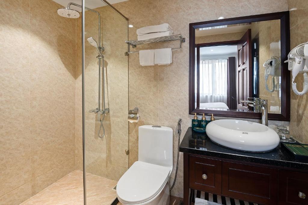 Koupelna v ubytování 22Land Residence Hotel & Spa Hanoi