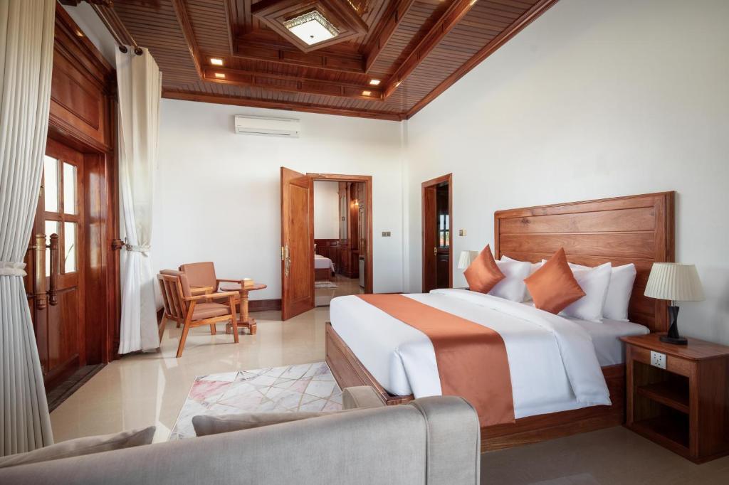 Postel nebo postele na pokoji v ubytování Seyna Residence