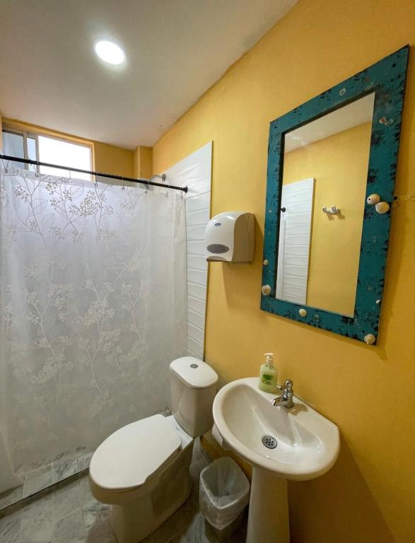 Koupelna v ubytování Hostal Bambumar