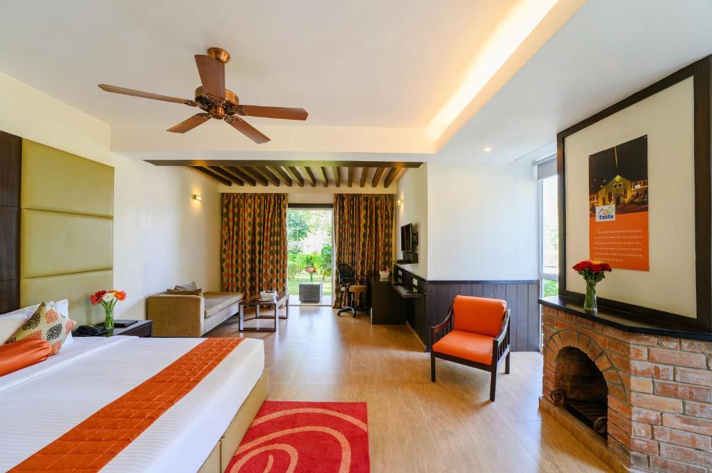Postel nebo postele na pokoji v ubytování Sinclairs Retreat Kalimpong