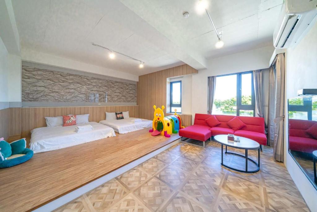 Postel nebo postele na pokoji v ubytování Namek Guesthouse