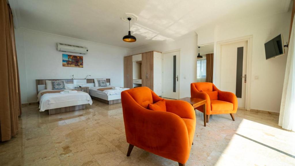 Postel nebo postele na pokoji v ubytování Kalkan 5 Bedroom Villa 1684