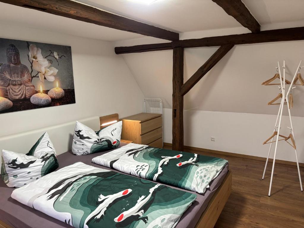 Postel nebo postele na pokoji v ubytování Am Graben 2