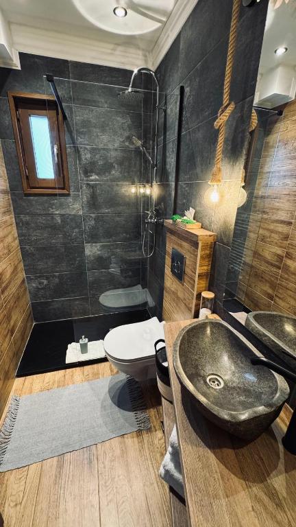 Koupelna v ubytování Casa Traian