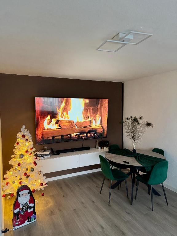 TV a/nebo společenská místnost v ubytování Entspannt wohnen in Bad Lippspringe Nähe Westfalen Therme genießen