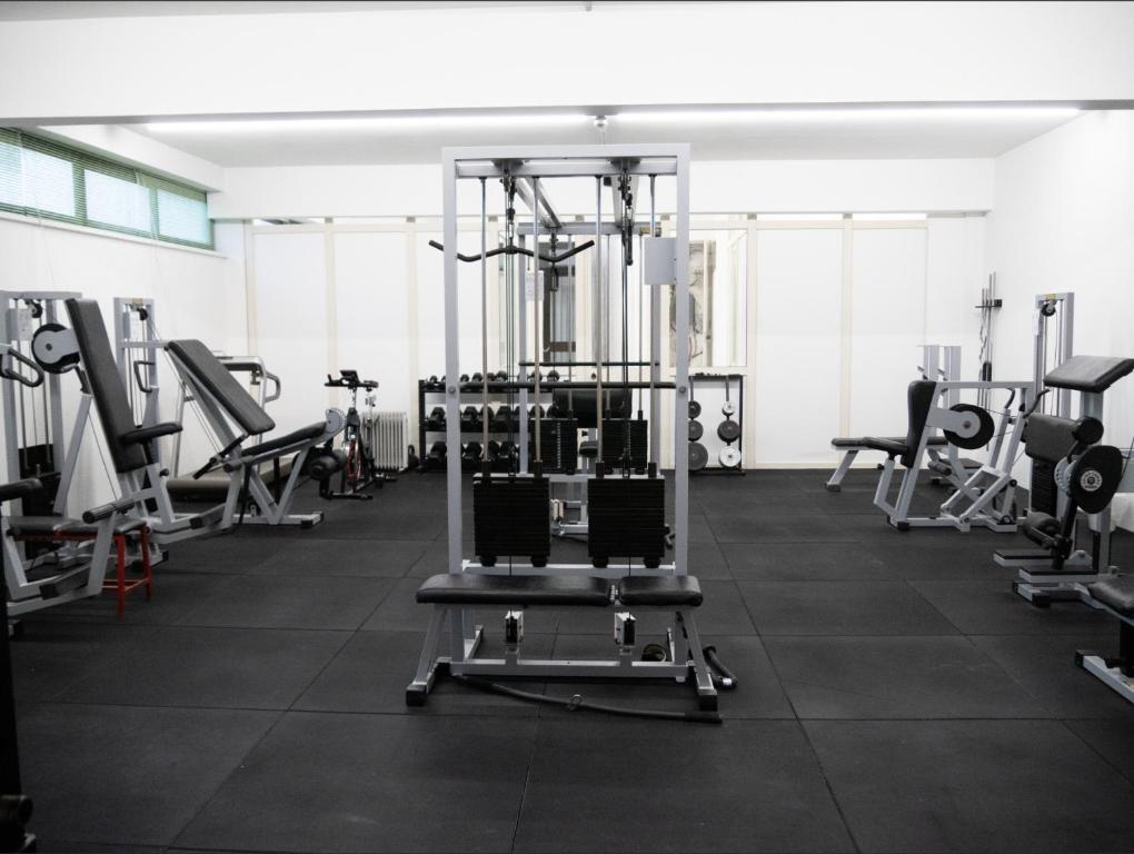 Fitness centrum a/nebo fitness zařízení v ubytování Aldero Hotel