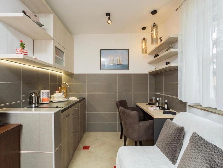 Кухня або міні-кухня у Adzic Apartments