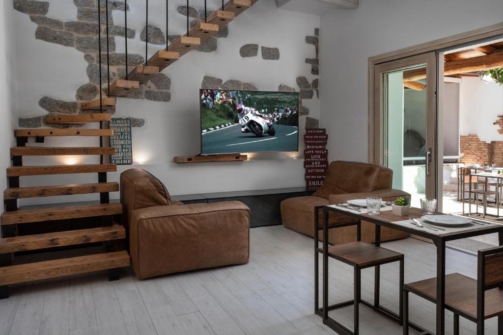 TV o dispositivi per l'intrattenimento presso Art and Nature Guest House