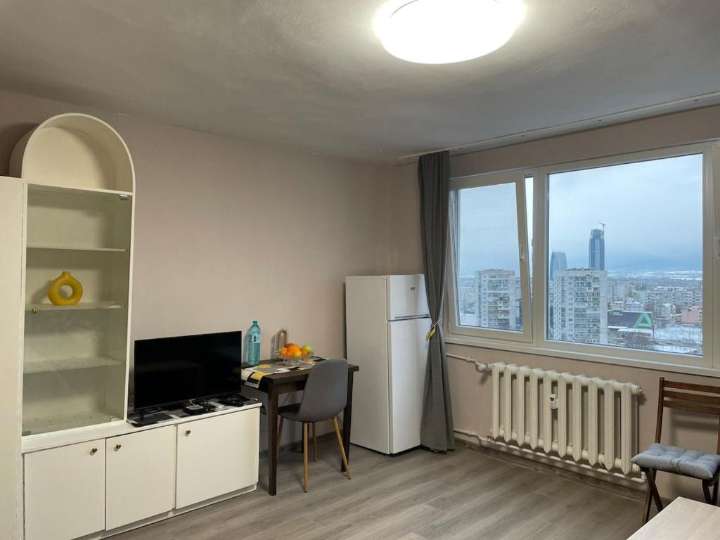 TV a/nebo společenská místnost v ubytování Magnolia city view studio