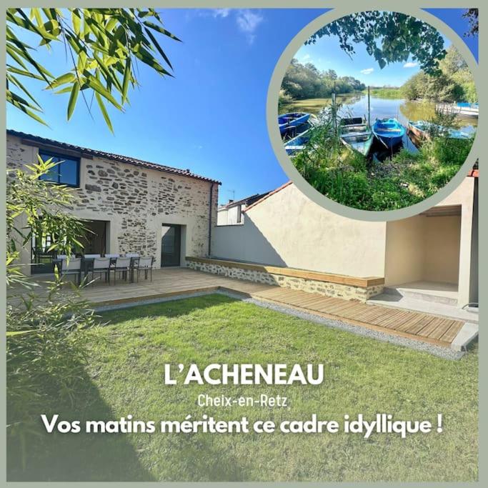 un magazine publicitaire pour une maison avec une photo d'un jardin dans l'établissement L acheneau, à Cheix-en-Retz