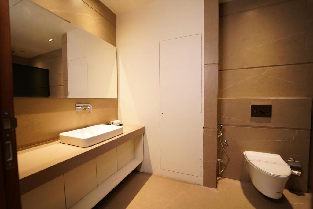 Koupelna v ubytování Hotel Millennium