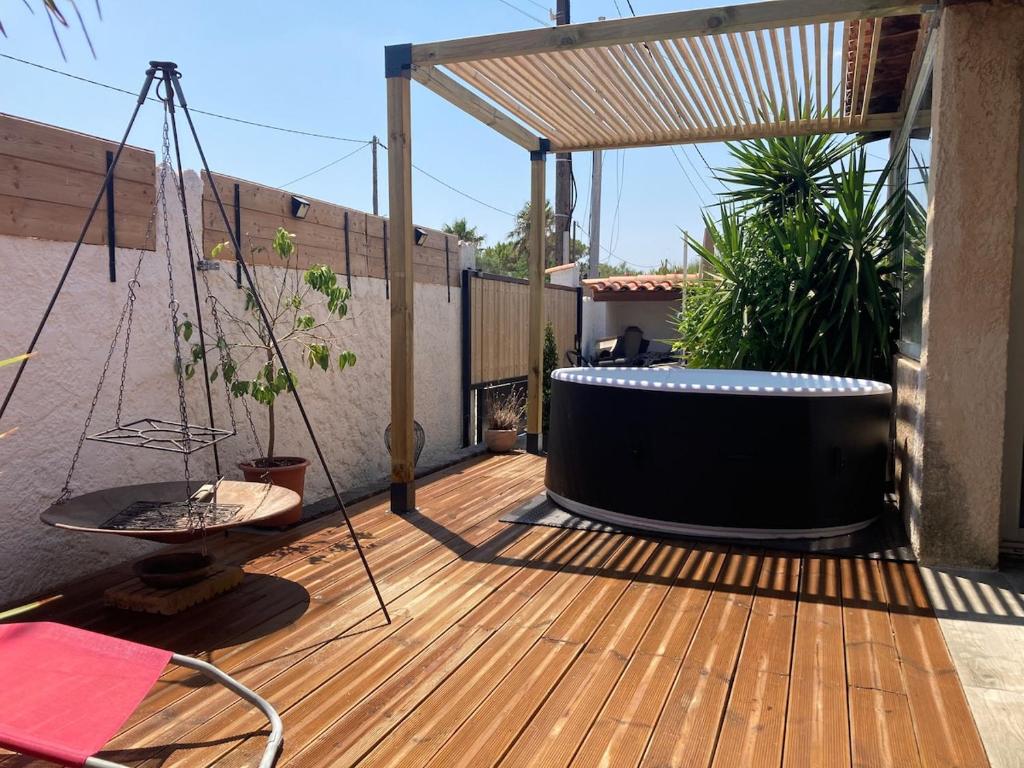 Patio nebo venkovní prostory v ubytování Agréable maison