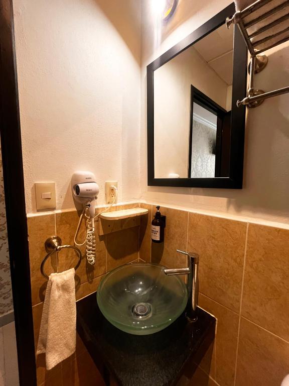 Koupelna v ubytování Hotel Palacio Maya
