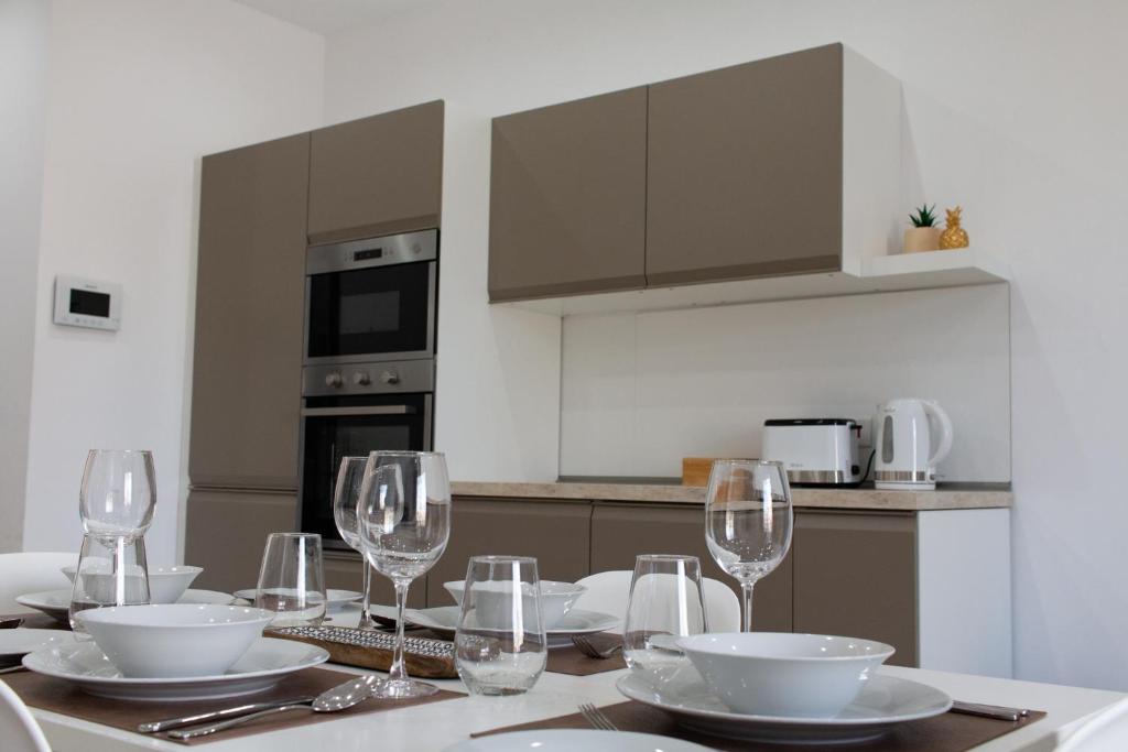 Kuchyň nebo kuchyňský kout v ubytování Sandstone Apartment 17