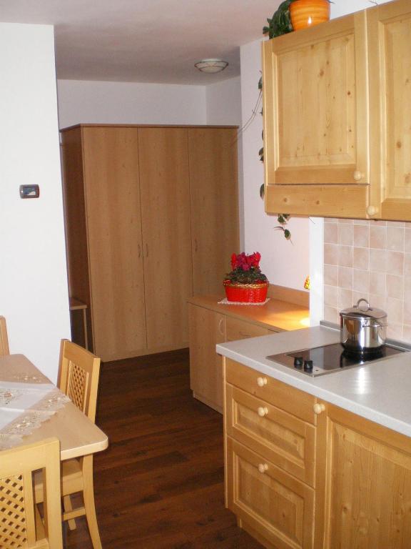 Kuchyň nebo kuchyňský kout v ubytování Hotel Garni Arnica