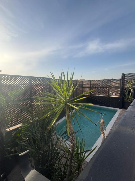Bazén v ubytování Riad Basidi piscine chauffée sur le toit de la médina nebo v jeho okolí