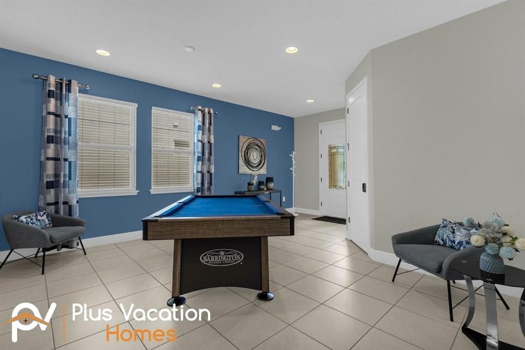 7462 Themed Villa- Private Pool-Spa-Game Roomにあるビリヤード台