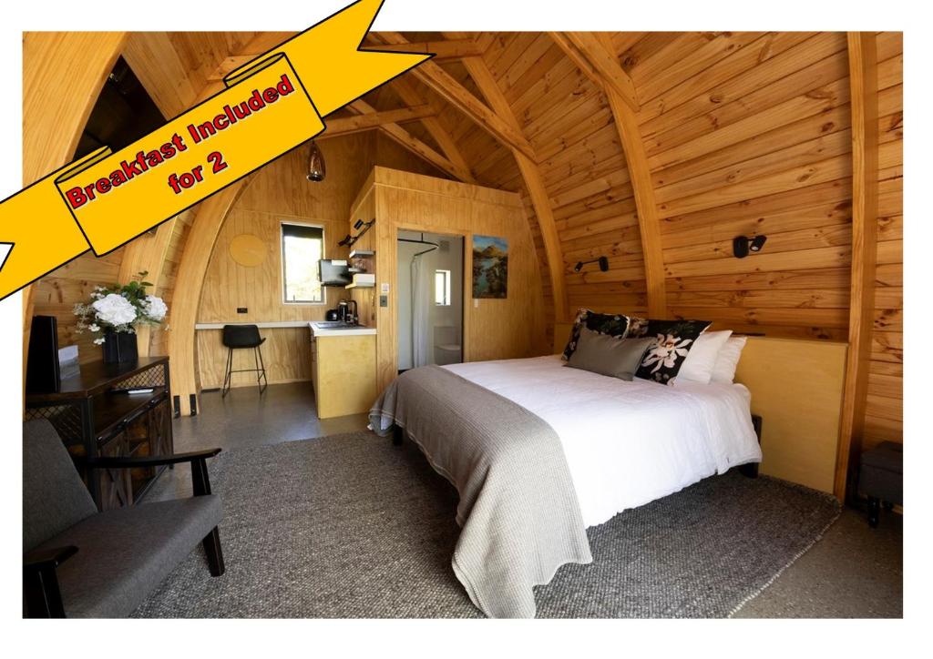 Postel nebo postele na pokoji v ubytování Benger Garden Chalets
