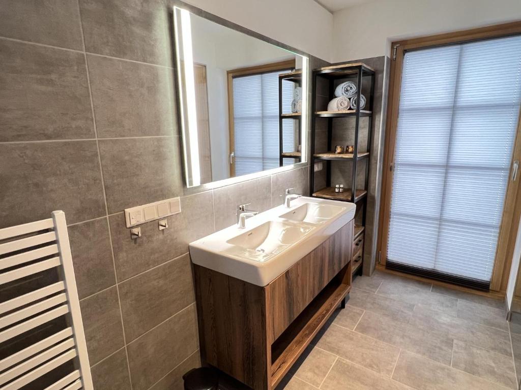 Koupelna v ubytování Haus Bente