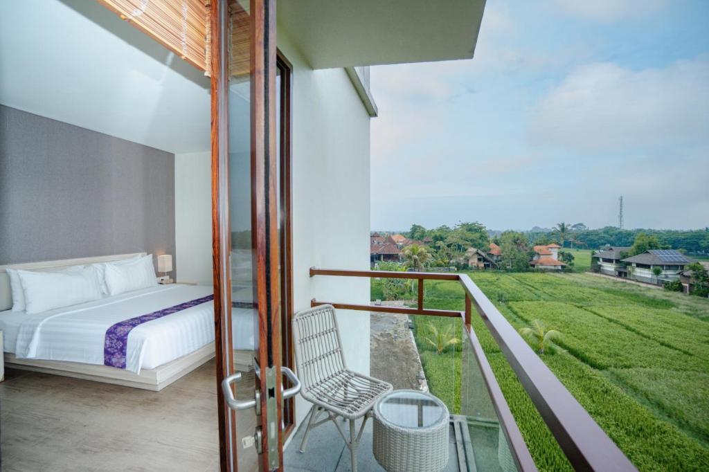 Balkón nebo terasa v ubytování The Evitel Resort Ubud
