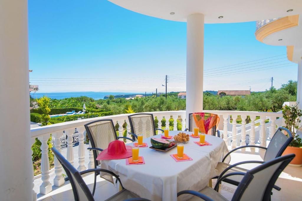 A balcony or terrace at Zante View villa Athina