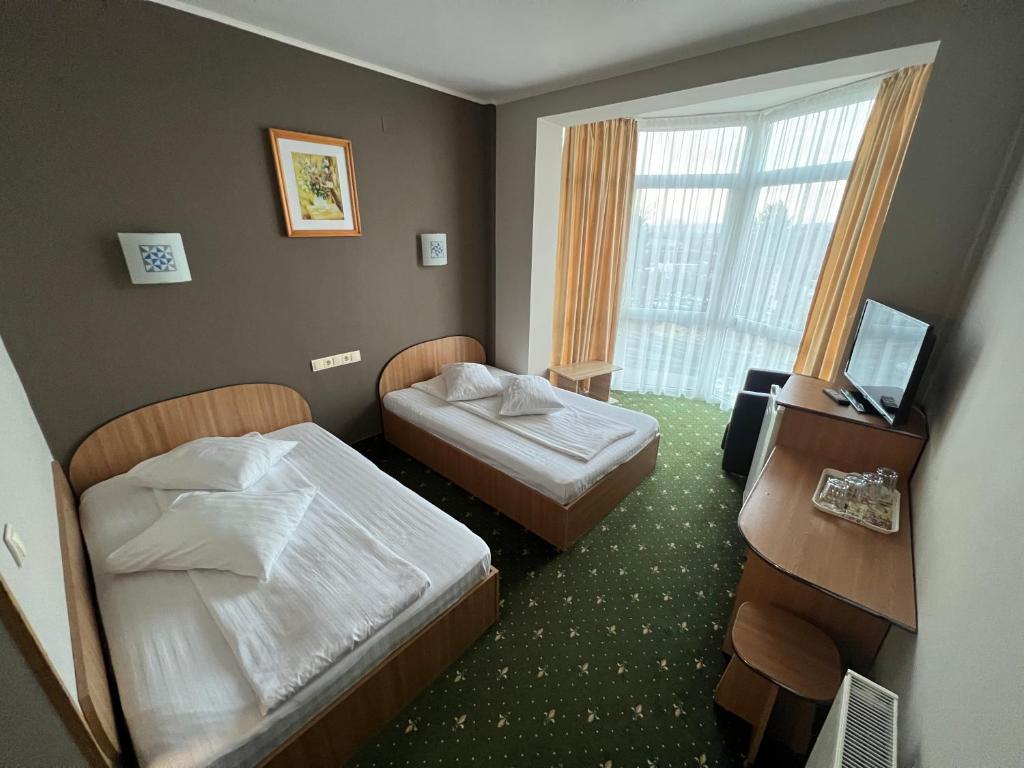Postel nebo postele na pokoji v ubytování Vila Crinul