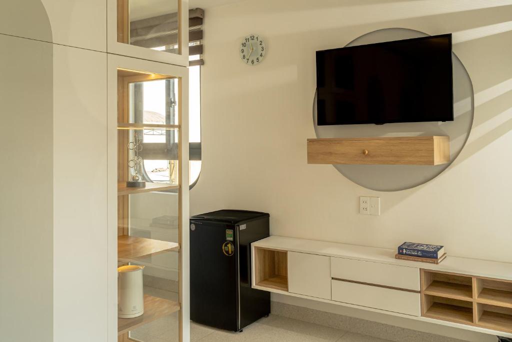 TV a/nebo společenská místnost v ubytování Soul Station - Studio Hotel