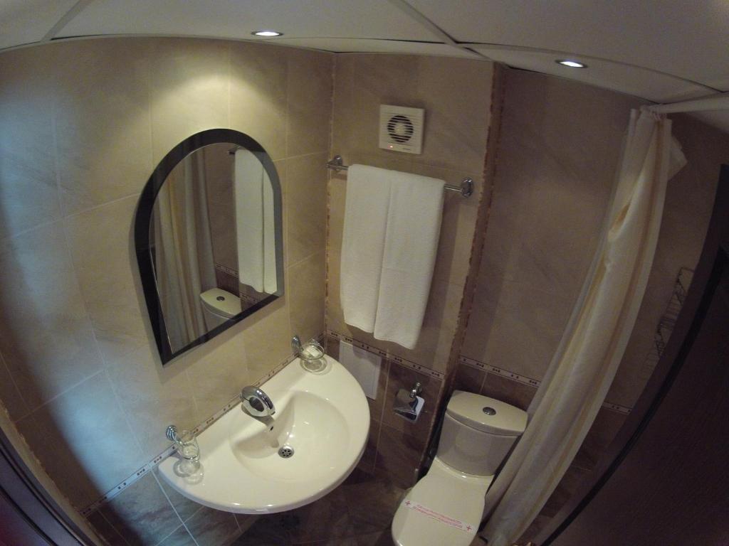 Koupelna v ubytování Hotel Apolis