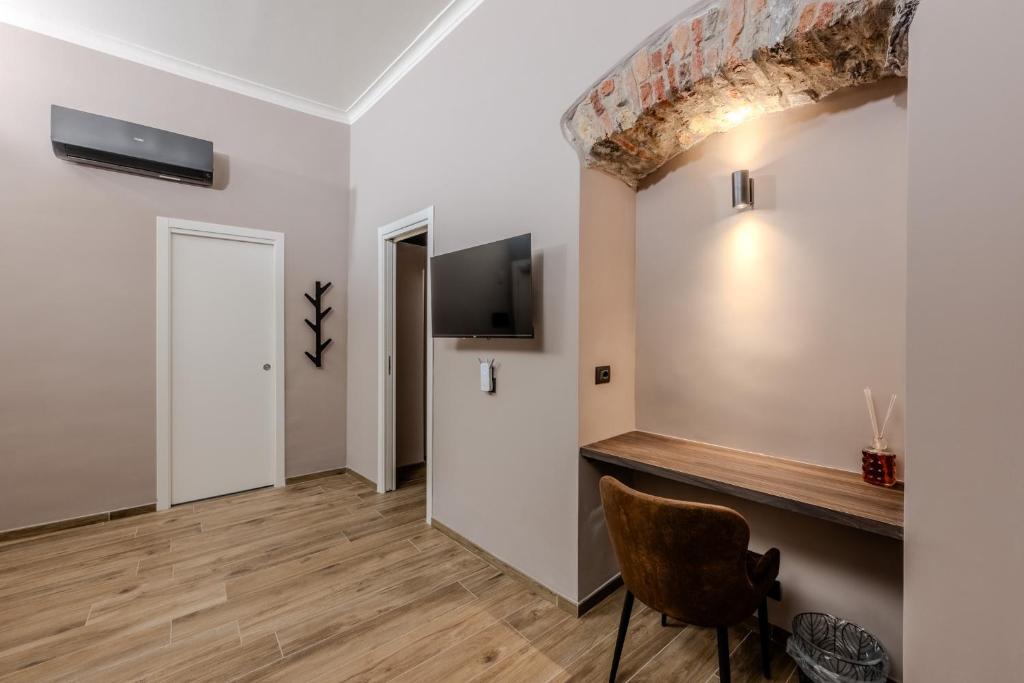 TV a/nebo společenská místnost v ubytování Soziglia Guest Rooms