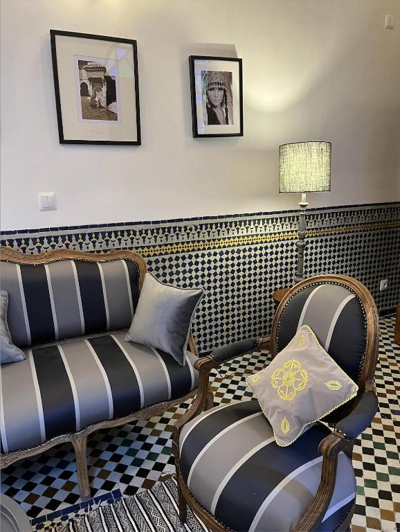 Χώρος καθιστικού στο Riad Hanael Garden & Spa