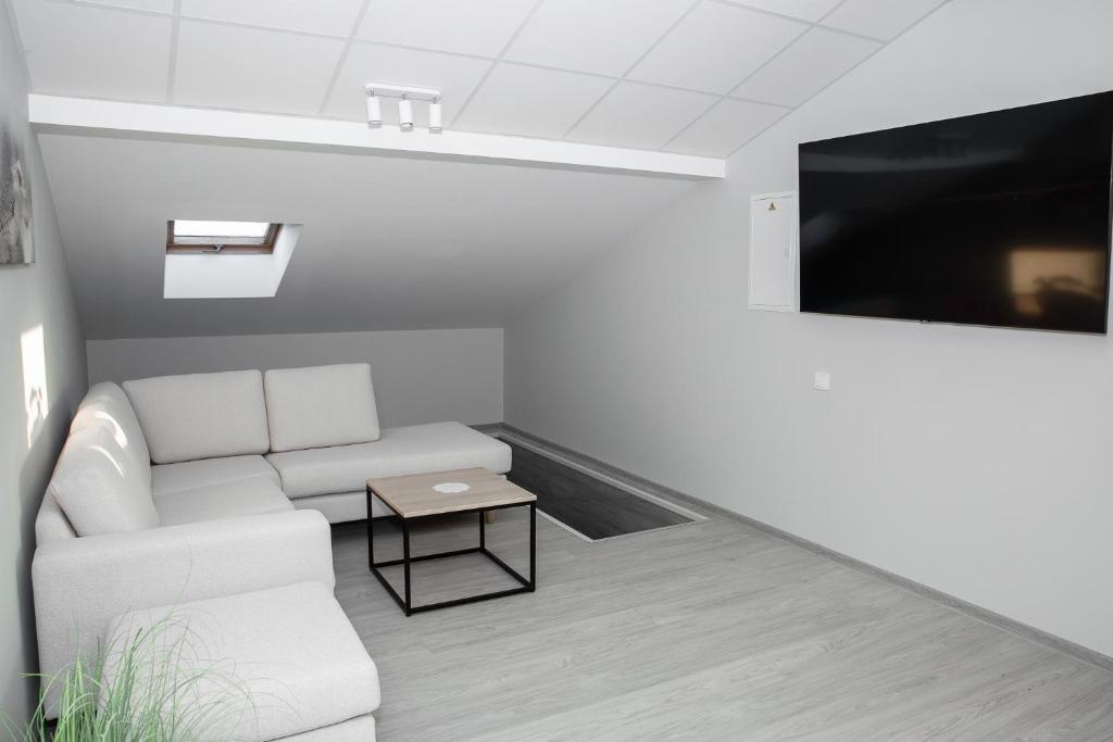 Μια τηλεόραση ή/και κέντρο ψυχαγωγίας στο Guest house Mažeikiai