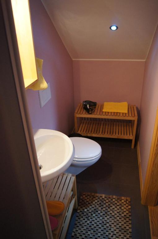 Koupelna v ubytování Apartment Šilec