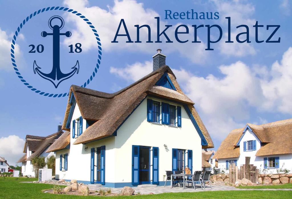 ツィローにあるReethaus "Ankerplatz"の錨を持つ家像
