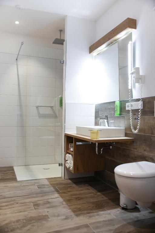 Koupelna v ubytování Hotel Friedenseiche
