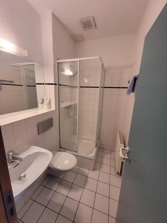 Koupelna v ubytování Appartement-Hotel Rostock