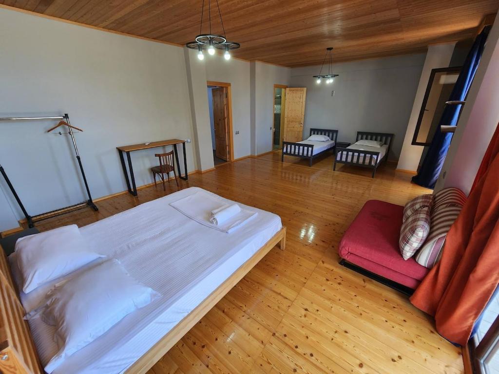 Postel nebo postele na pokoji v ubytování Davids villa