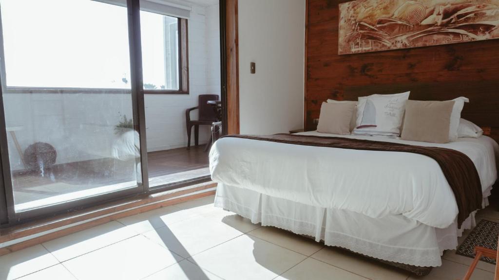 Letto o letti in una camera di Pichilemu Apart Hotel