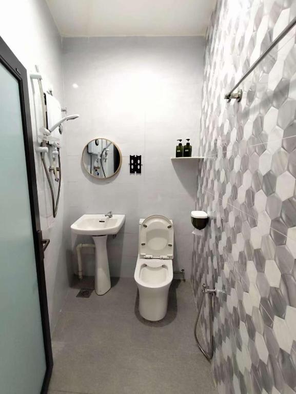 Koupelna v ubytování MUSANG ONG HOTEL