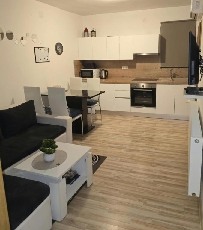 a living room with a couch and a table at Apartmani Baotić Županja in Županja