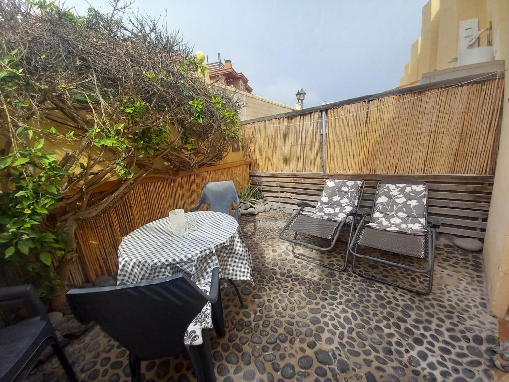 A patio or other outdoor area at Castillo Mar