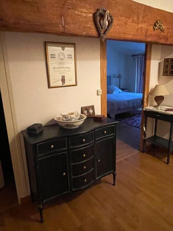 Postel nebo postele na pokoji v ubytování Les vrilles