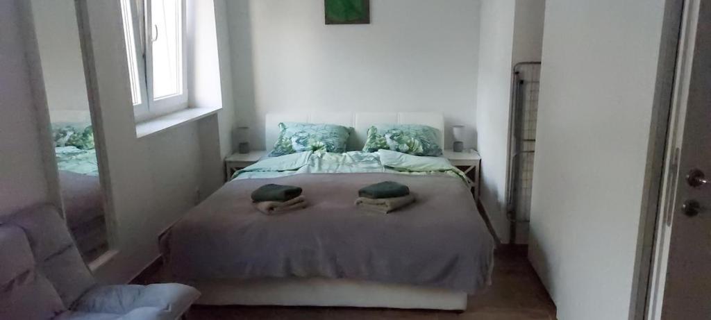 Posteľ alebo postele v izbe v ubytovaní Studio apartment in center of Zagreb "Vidra"
