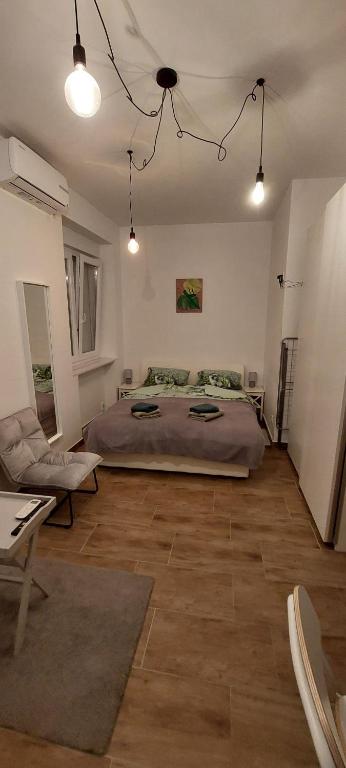 Posteľ alebo postele v izbe v ubytovaní Studio apartment in center of Zagreb "Vidra"