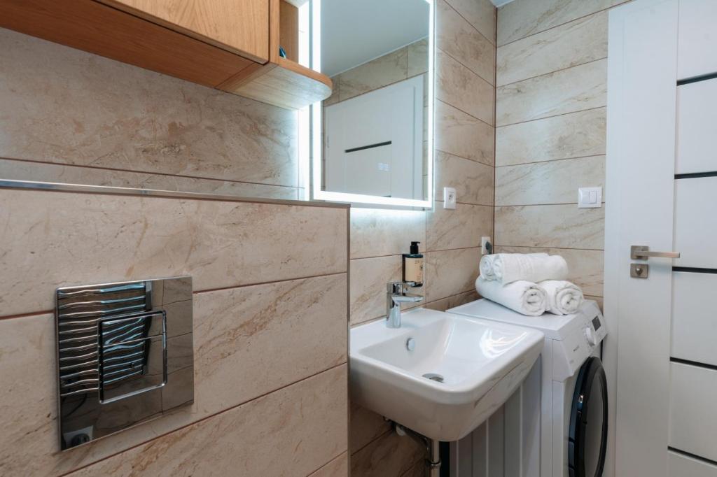 Koupelna v ubytování Apartmán 12 - Rezidence K Lanovce