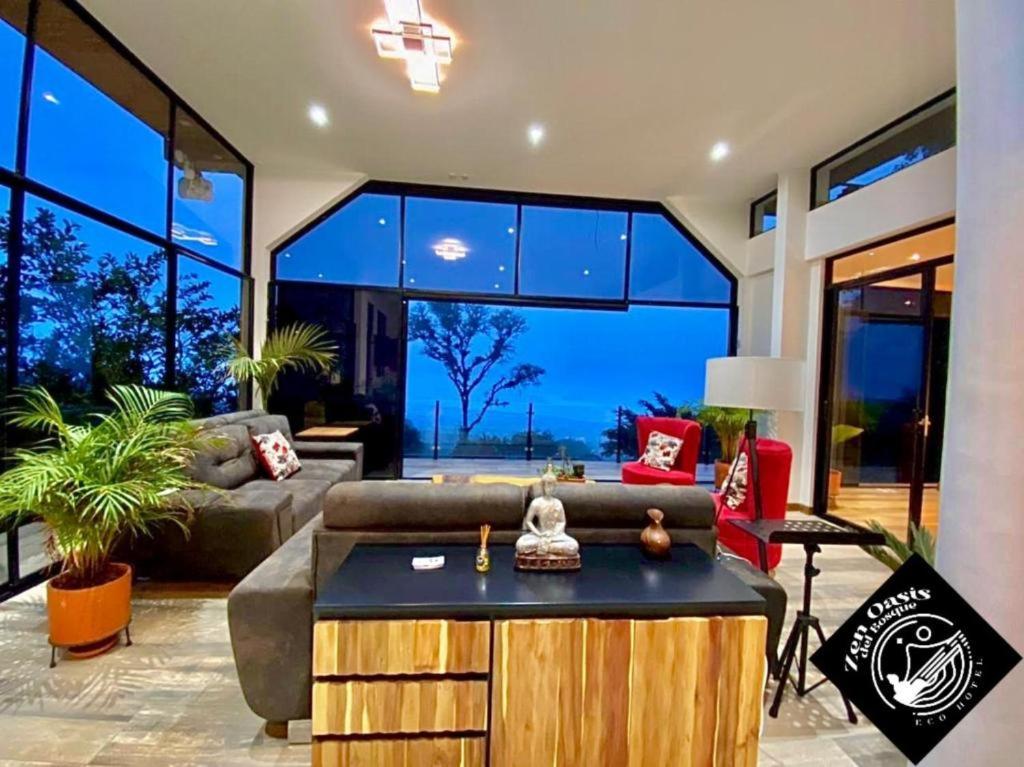 Posezení v ubytování Casa Fénix zen oasis del bosque 2