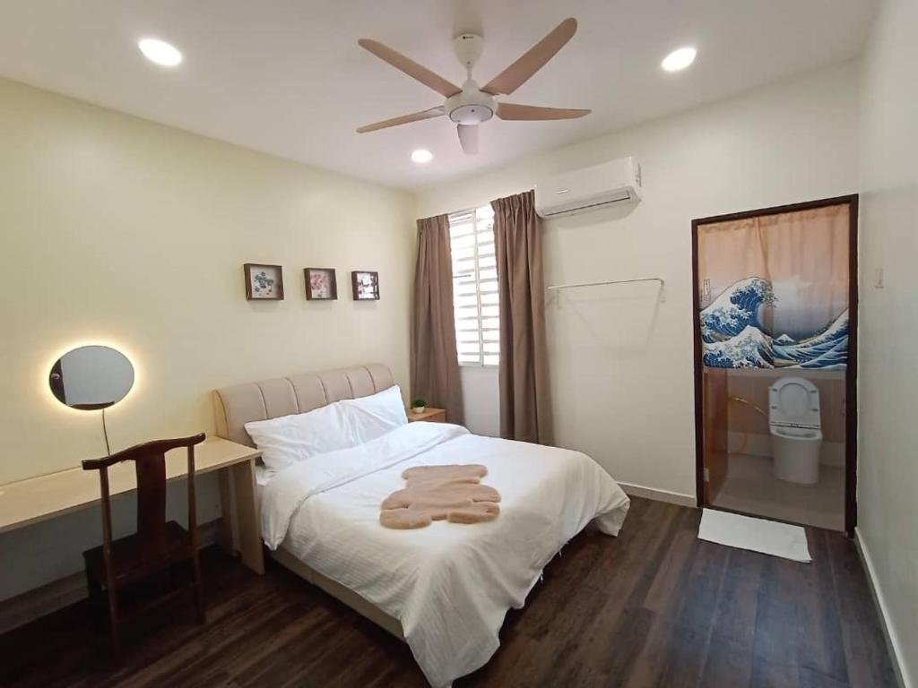 Ένα ή περισσότερα κρεβάτια σε δωμάτιο στο Cheerfull-Cozy Japanese Style