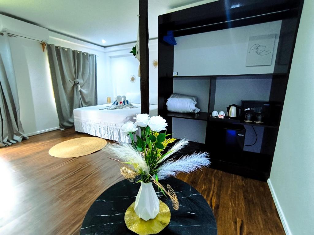 Postel nebo postele na pokoji v ubytování U Story Resort