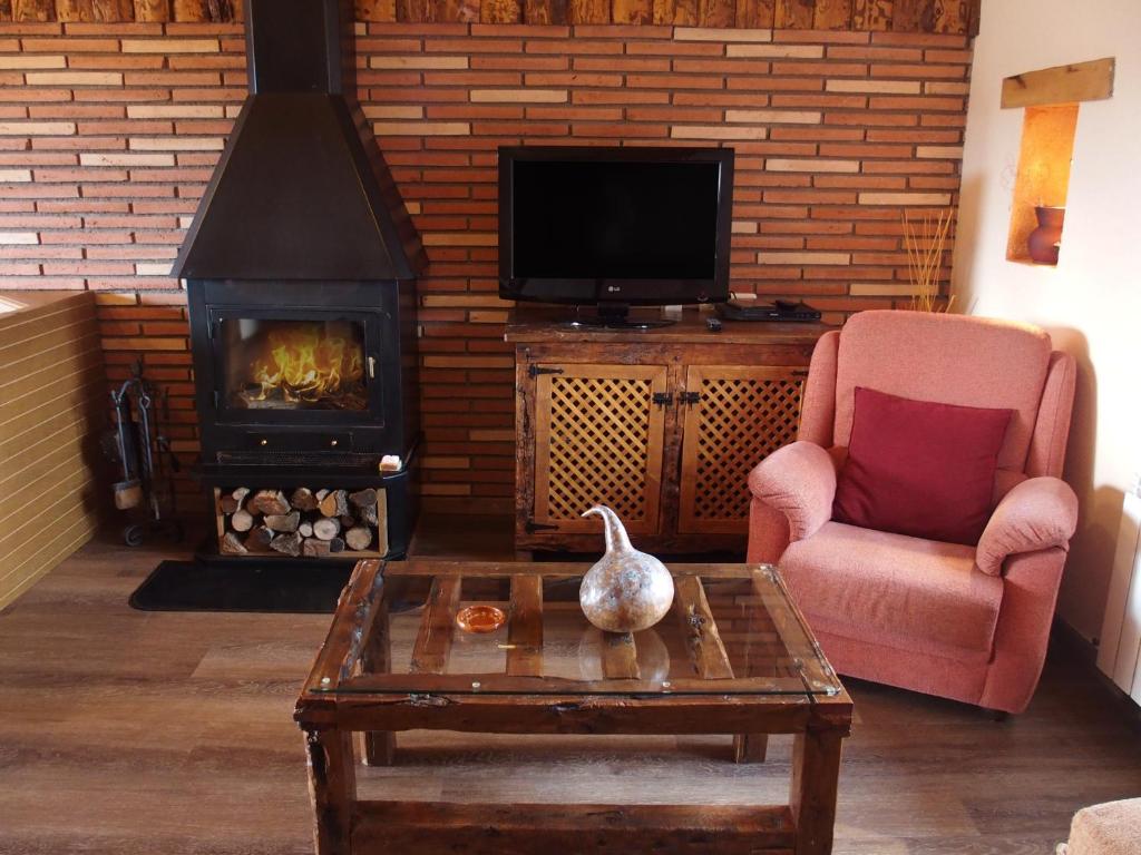 TV a/nebo společenská místnost v ubytování Casa Lueza